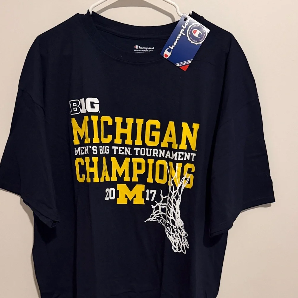 Champion Navy Michigan Big Ten Basketball Champions Tee - Picture 2 of 8